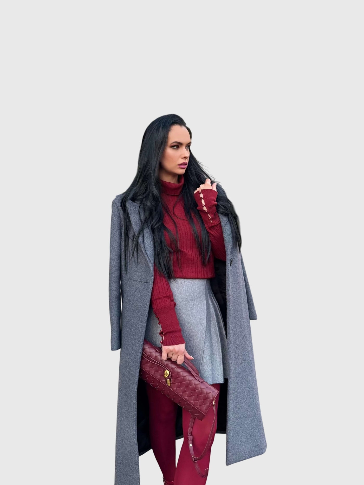 Camila - Elegant Slim Woven Clutch