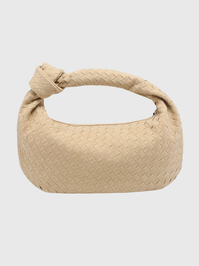 Celeste - Medium Suede Bag with Knotted Braided Design