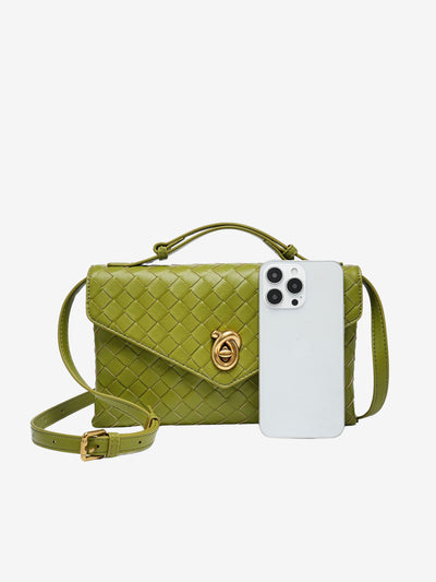Sofia - Textured Woven Mini Crossbody Bag