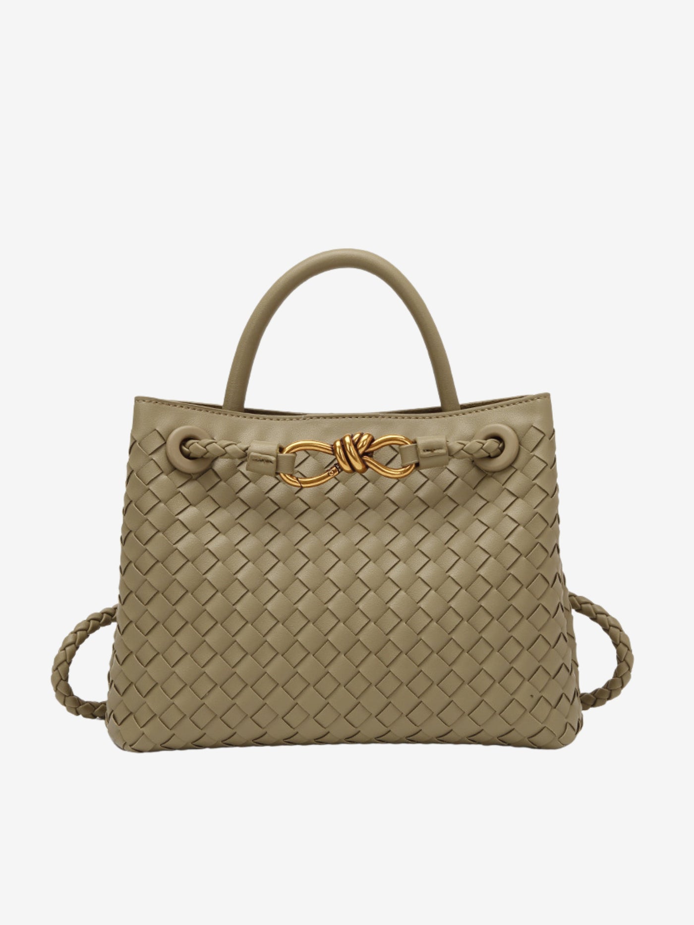 Eloise - Compact Woven Bag with Textured Design