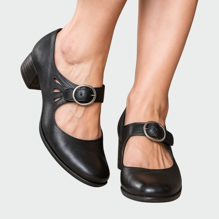 Grace - Classic Buckle Mary Jane Shoes