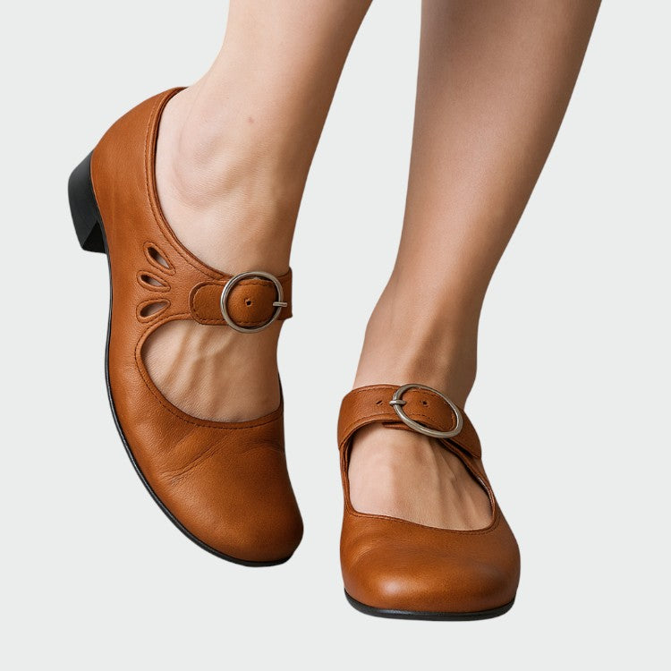 Grace - Classic Buckle Mary Jane Shoes