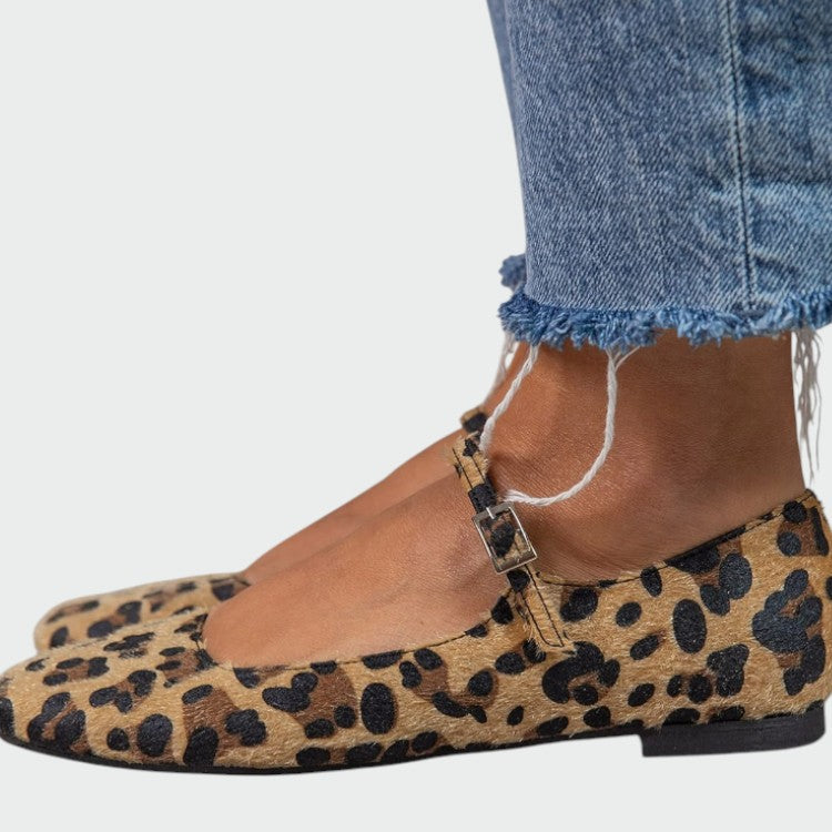 Charlotte - Leopard Print Mary Jane Shoes