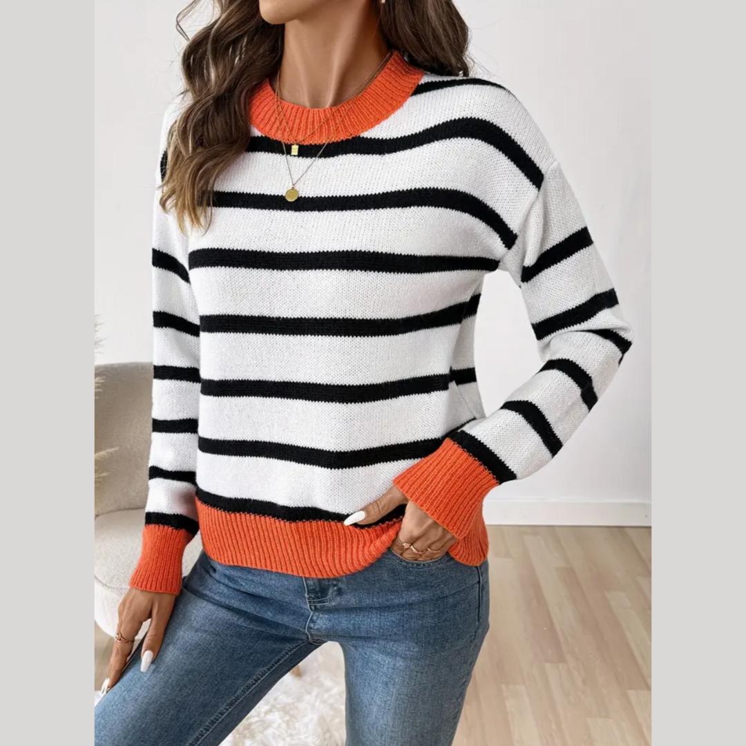 Elena | Elegant Crew Neck Sweater