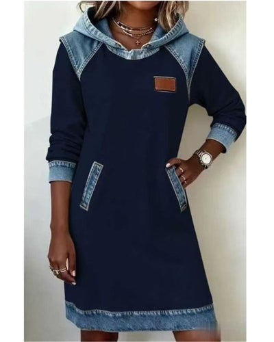 Ayla – Classic Denim Hoodie Dress