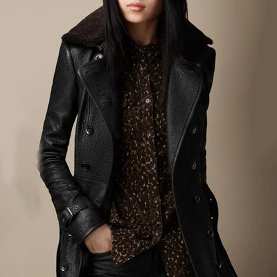 Lena – Classic Leather Coat