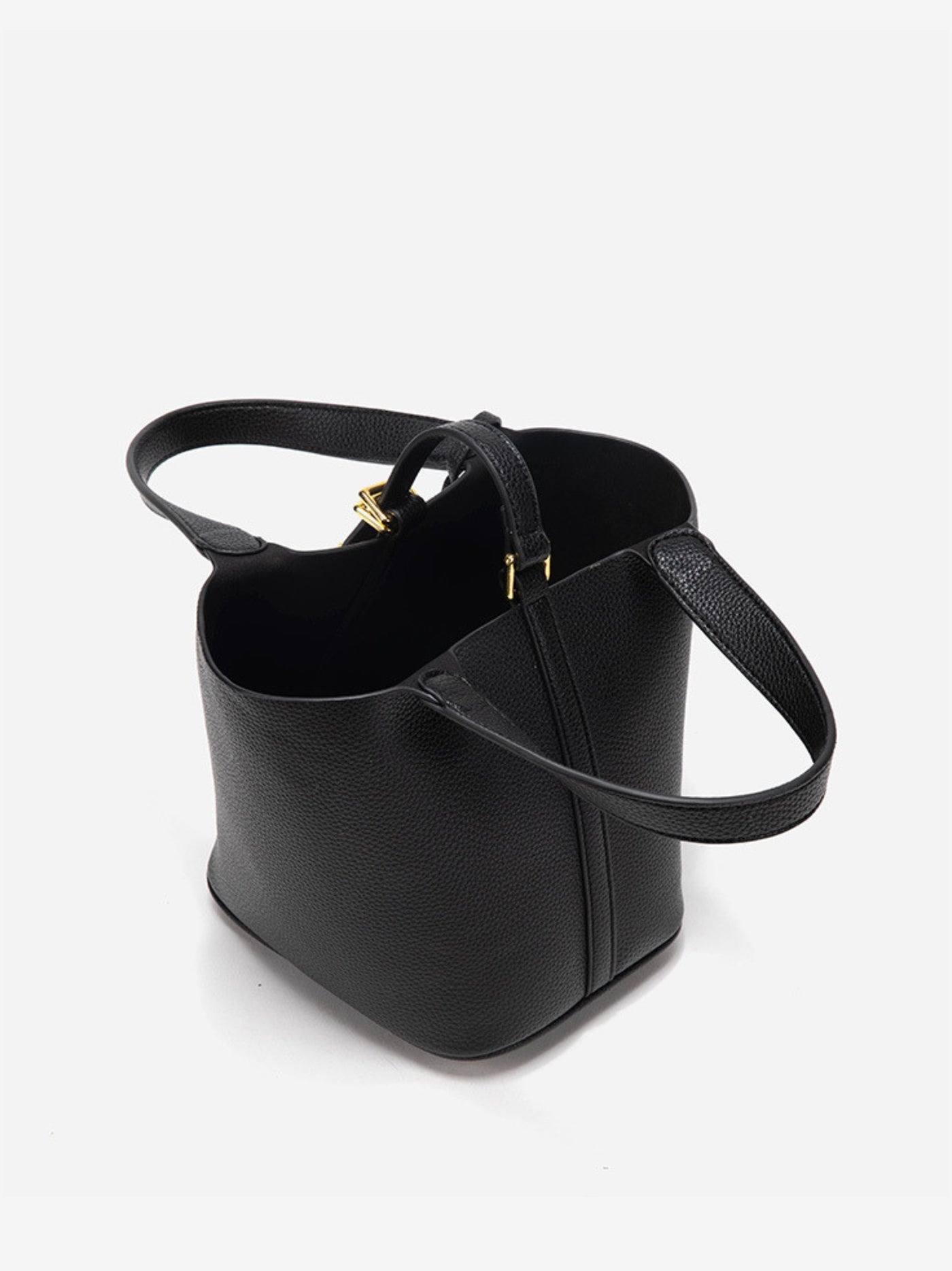 Glaiza - Elegant Gold-Lock Bucket Bag