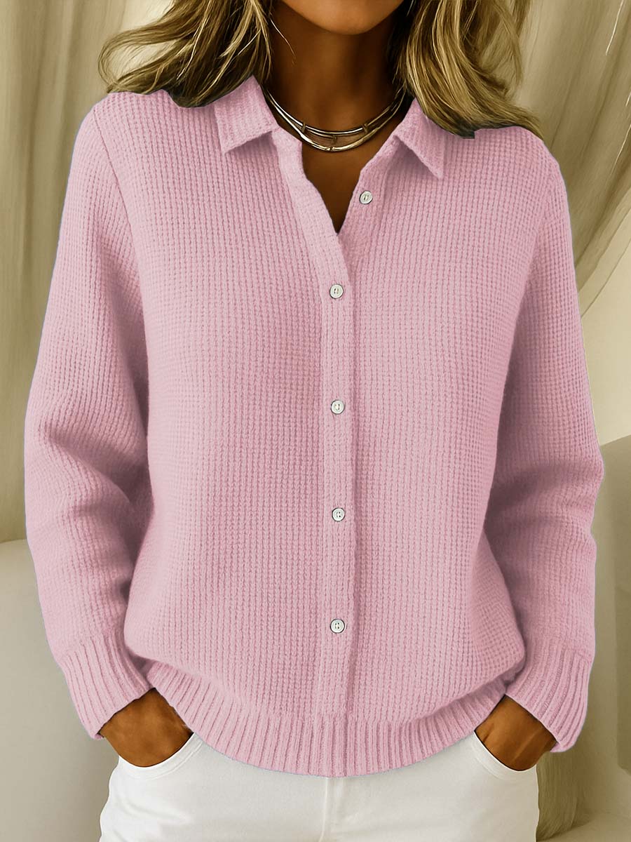 Elena - Classic Cardigan in Soft Knit