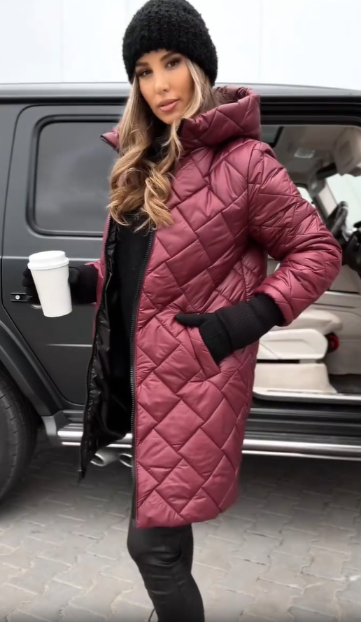 Averlyn – Quilted Down Hooded Jacket