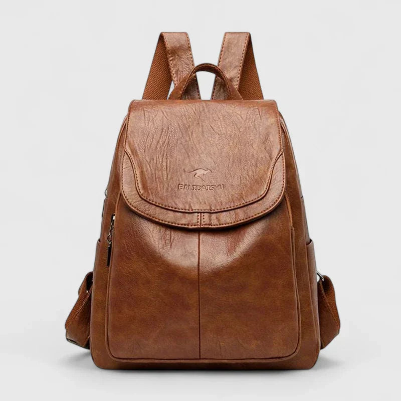 Dorthe - Stylish and Secure Leather Backpack