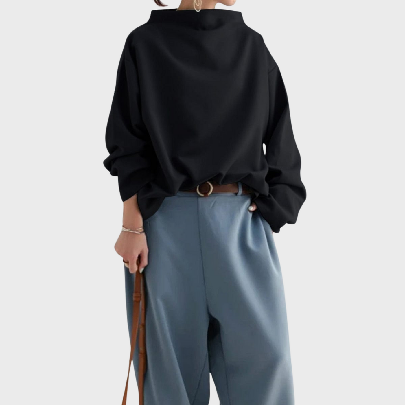 Elly | Casual Top with High Neck