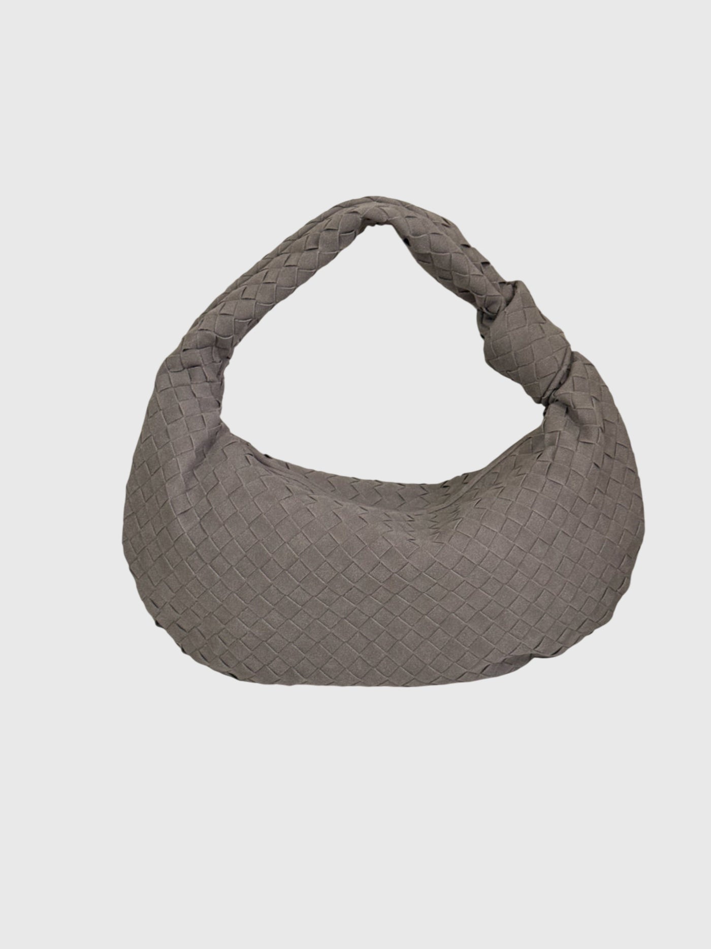 Celeste - Medium Suede Bag with Knotted Braided Design