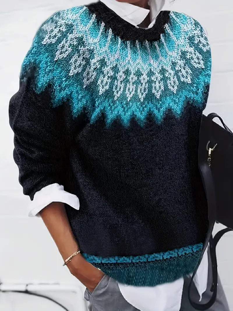Claire - Nordic Charm Knit Sweater