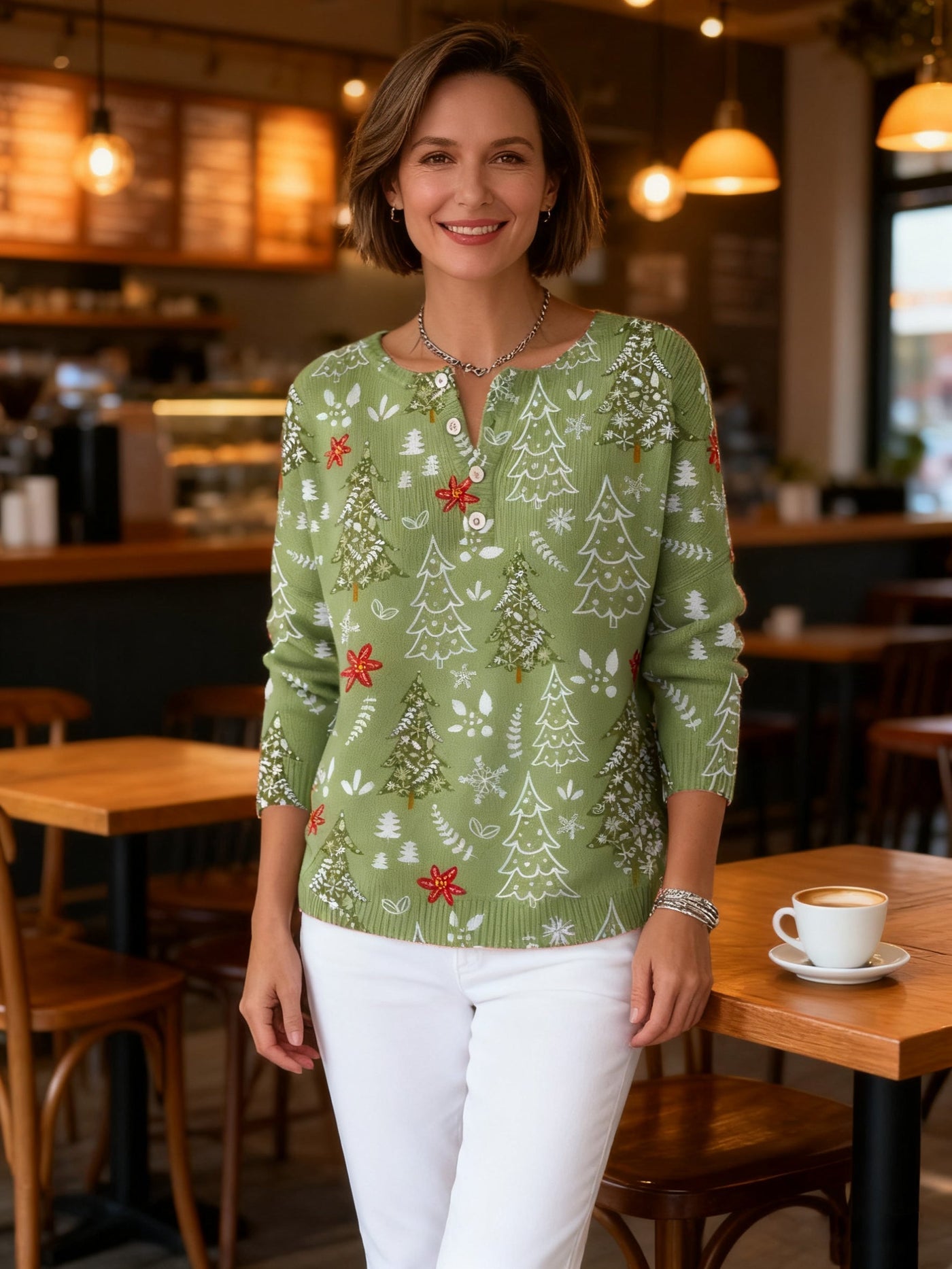 Edith – Christmas Jumper with Buttons
