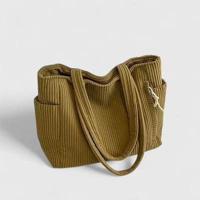 Sue – Drawstring Detail Corduroy Handbag