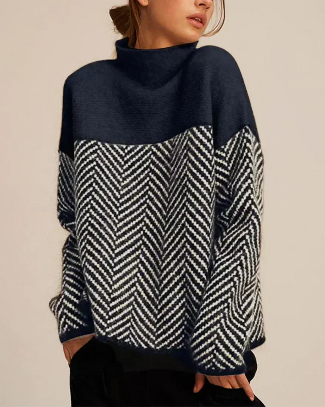 Norah - Cotton Turtleneck Sweater