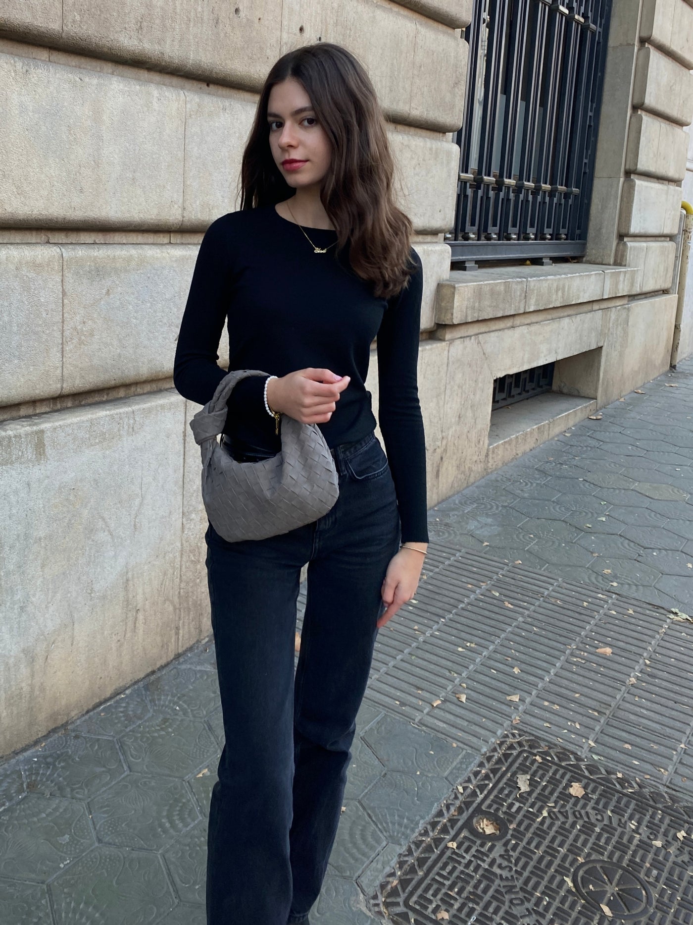 Renee - Plush Braided Mini Suede Handbag