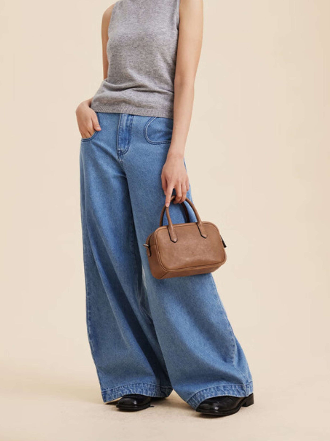 Eliza - Sleek Zip Square Handbag