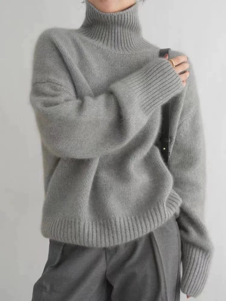 Isabella – Cashmere High Collar Sweater