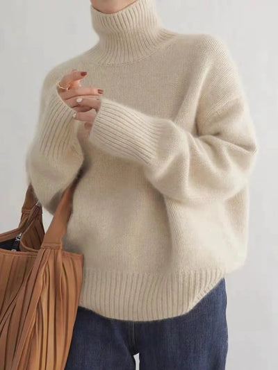Isabella – Cashmere High Collar Sweater