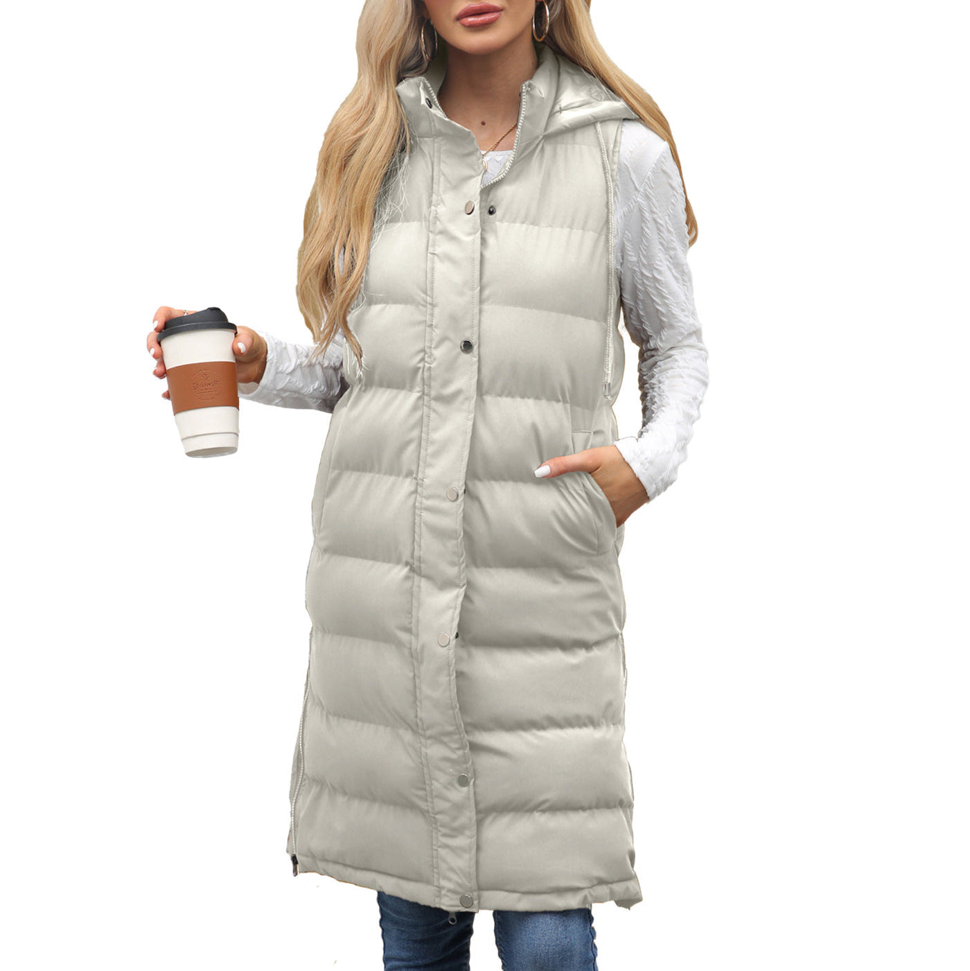 Avela – casual sleeveless hooded vest
