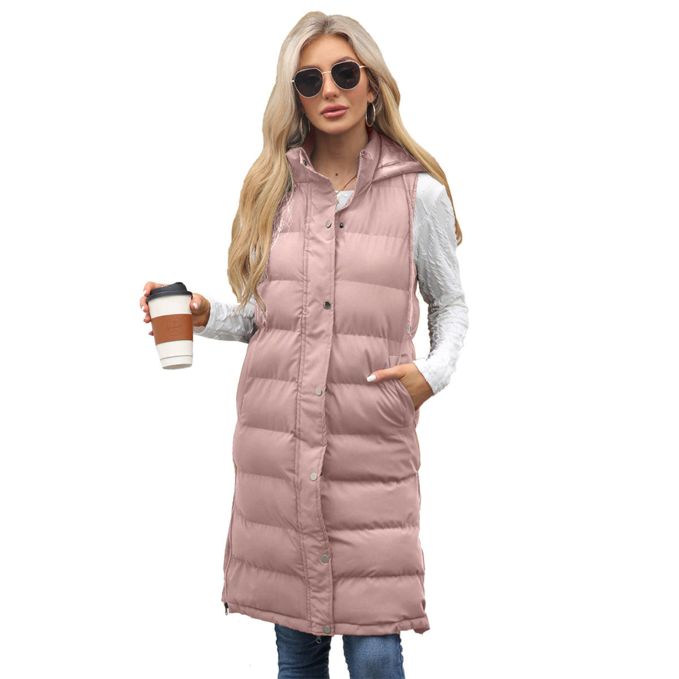 Avela – casual sleeveless hooded vest