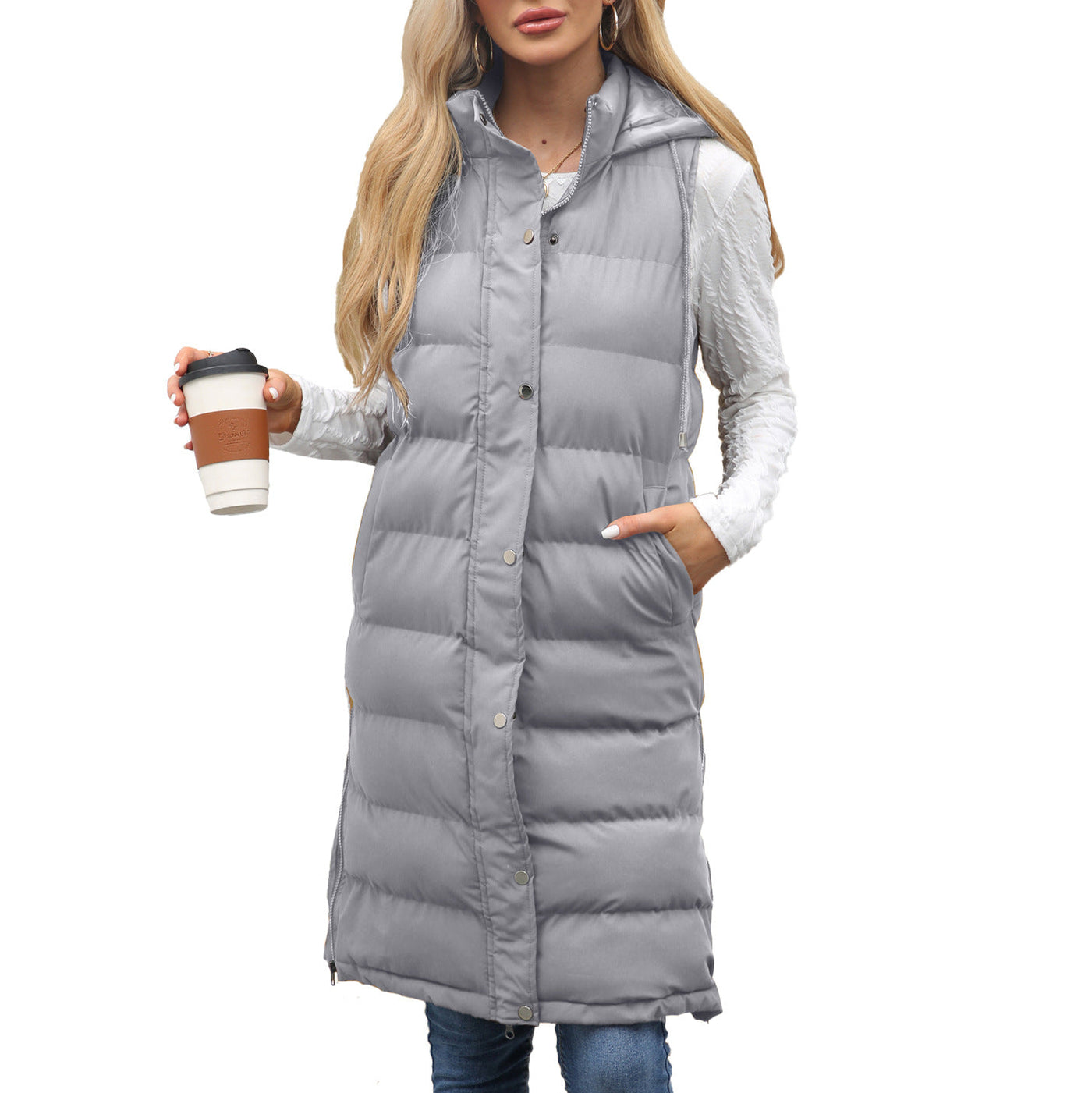 Avela – casual sleeveless hooded vest