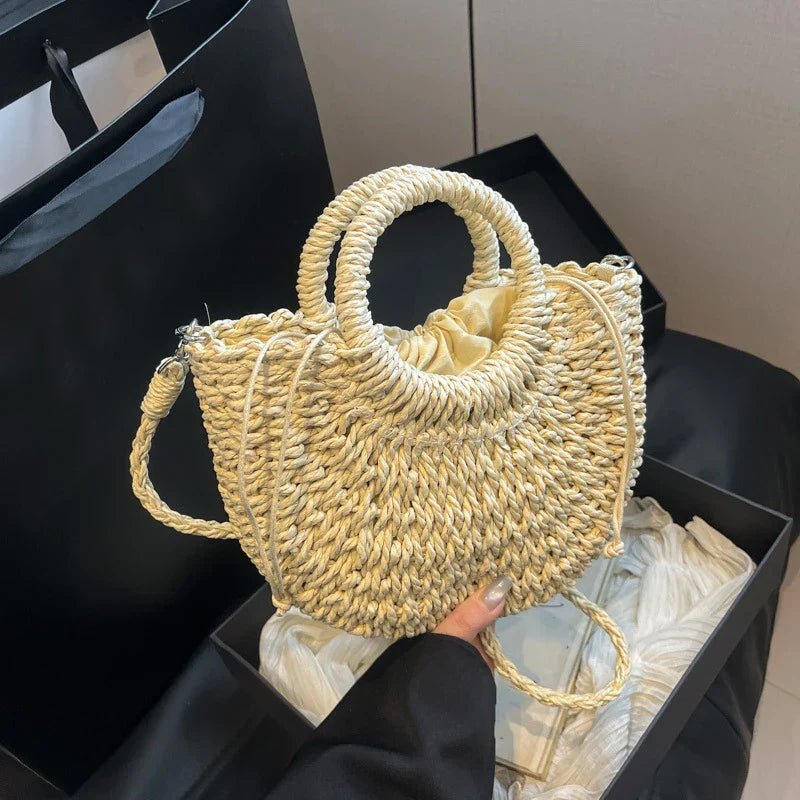 Handcrafted Straw Crossbody Bag