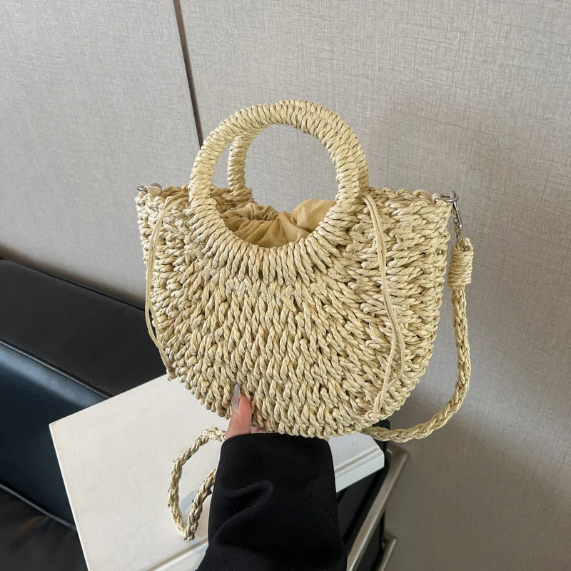 Handcrafted Straw Crossbody Bag