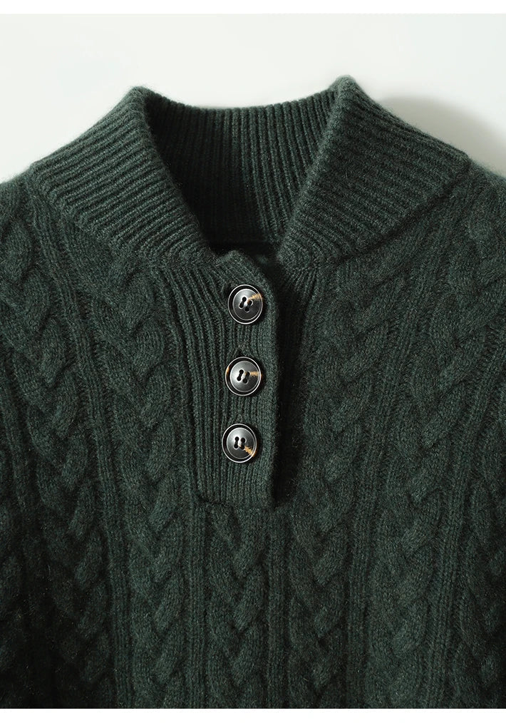 Arden - Button-Up Cashmere Sweater