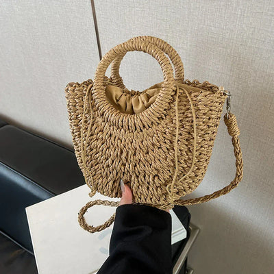 Handcrafted Straw Crossbody Bag