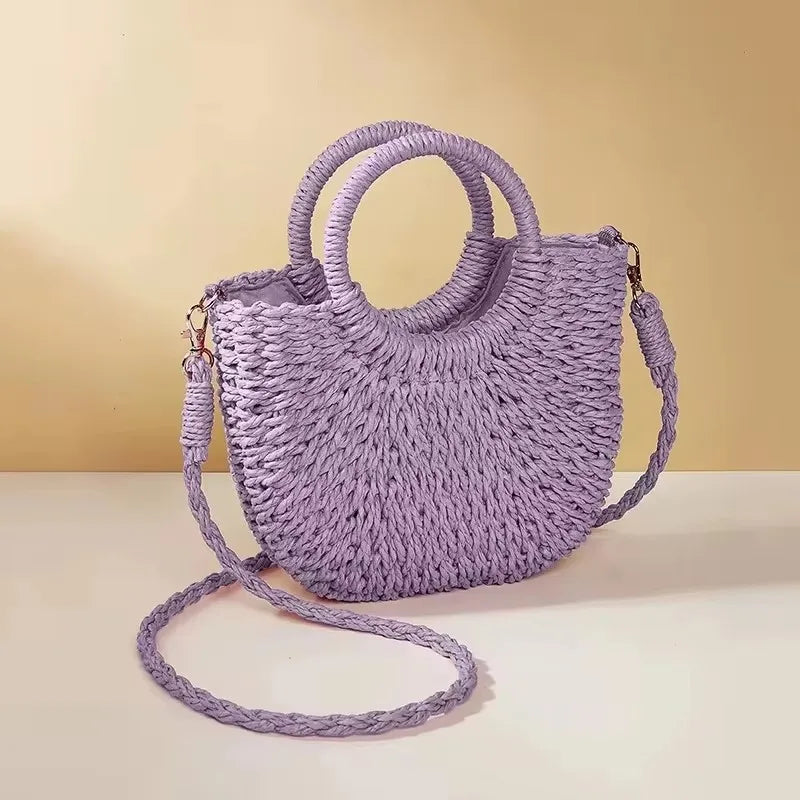 Handcrafted Straw Crossbody Bag