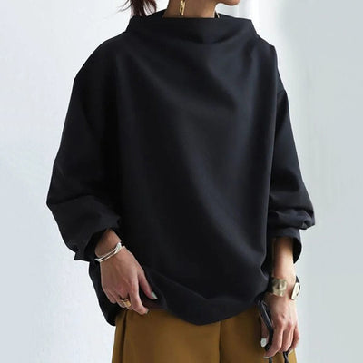 AURALEINA – HIGH-NECK SOFT KNIT TOP