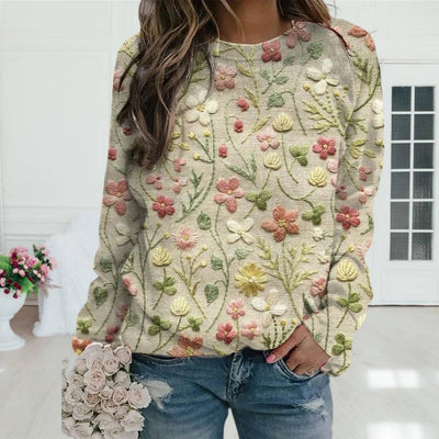 Claire - Women's Floral Print Pullover