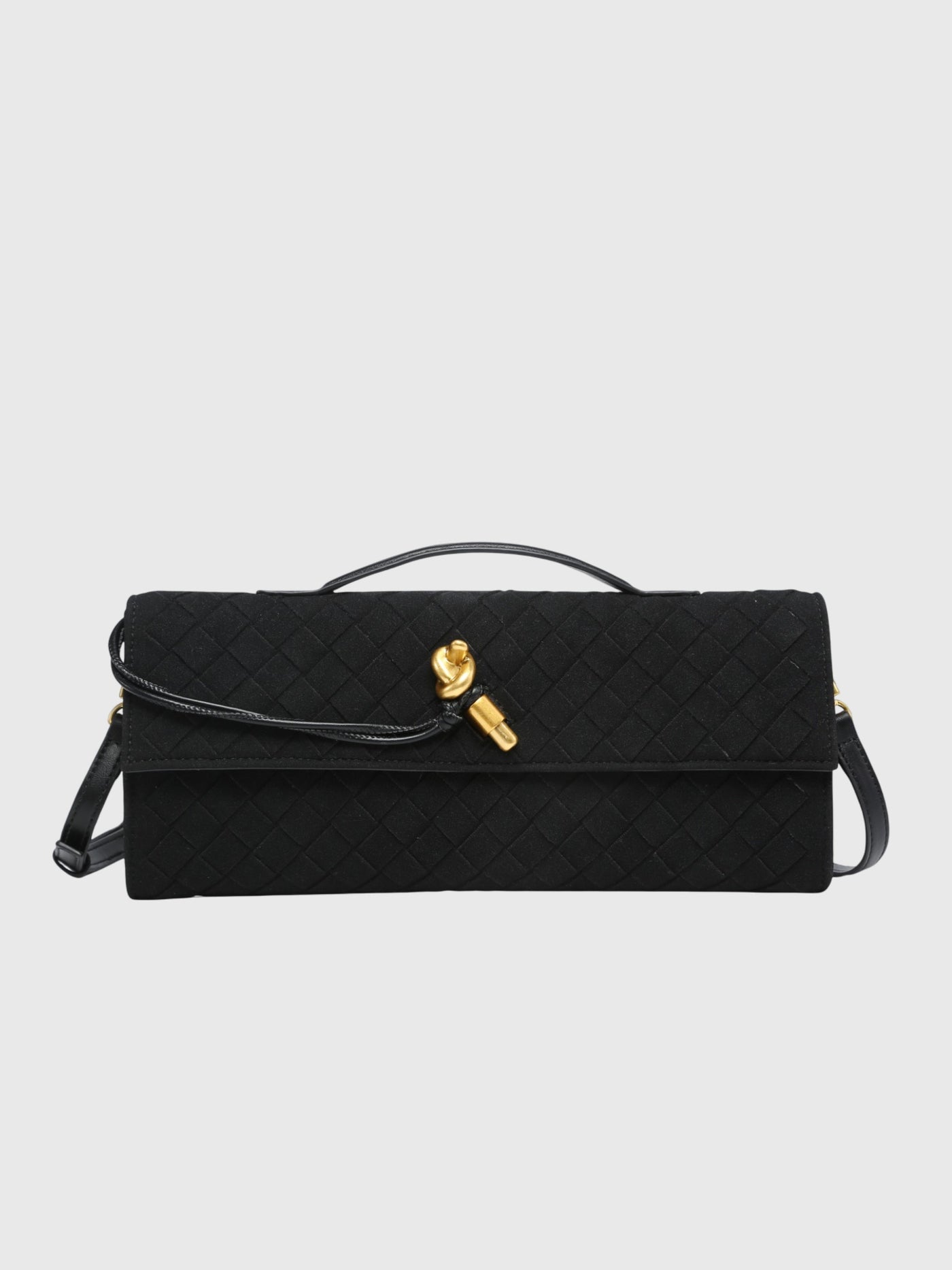 Cherry - Premium Woven Suede Clutch