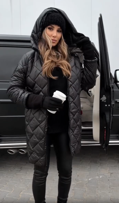 Averlyn – Quilted Down Hooded Jacket