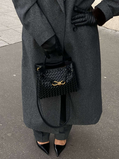 Eloise - Compact Woven Bag with Textured Design