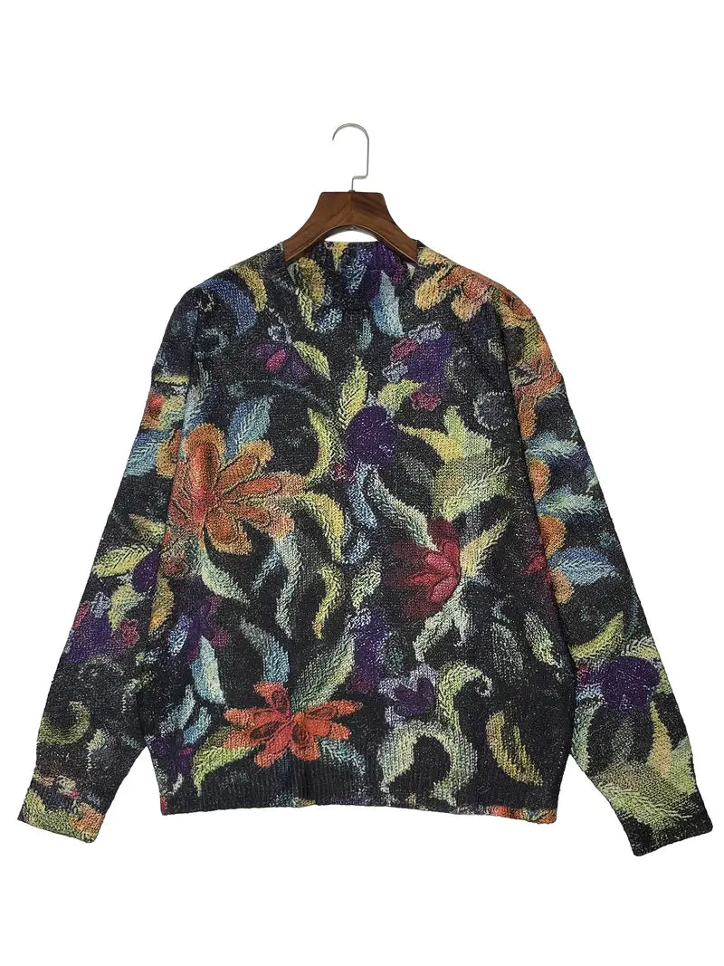 Claire - Chic Floral Knit Sweater