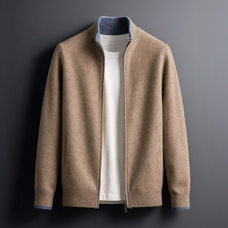 HARVEY -  ELEGANT WOOL ZIP JACKET