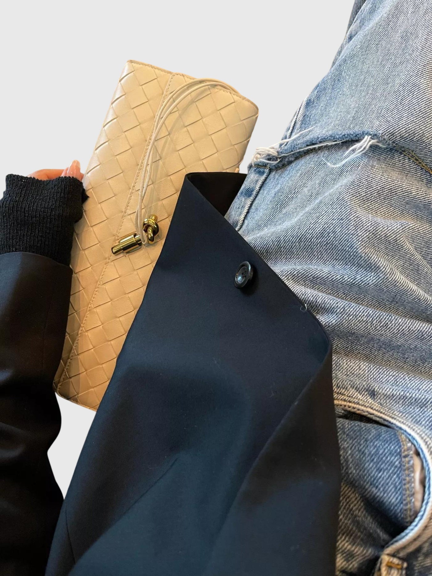 Camila - Elegant Slim Woven Clutch