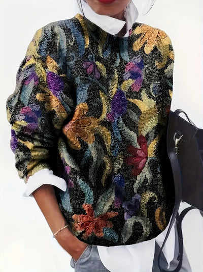 Claire - Chic Floral Knit Sweater