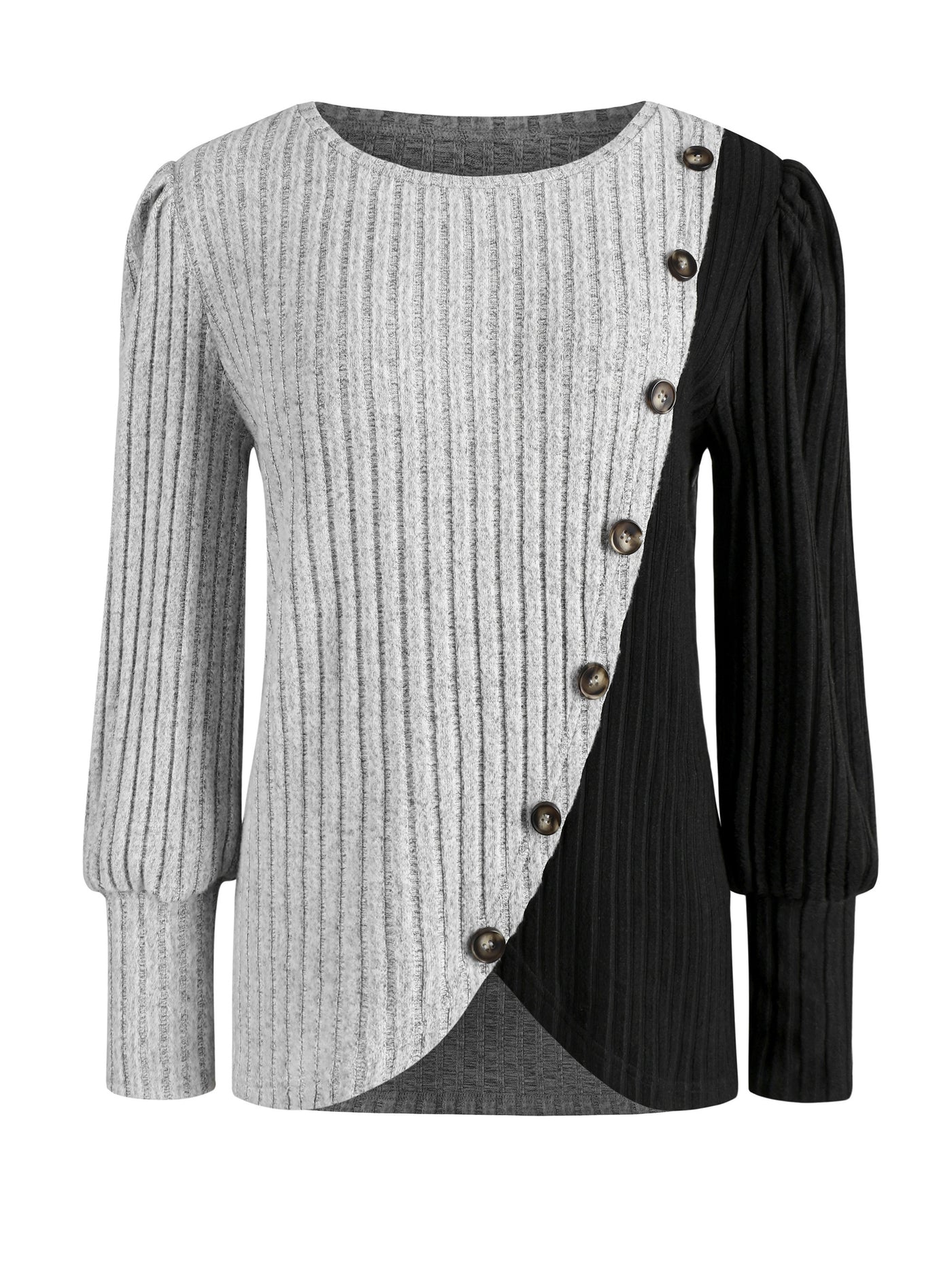 Calista – Contrast Button Knit
