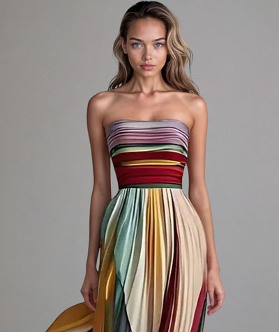 Aria - Sleeveless Colored Dress